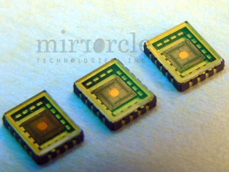 Packaged micromirror devices. (Credit: Mirrorcle Technologies, Inc.).