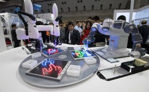 A joint demonstration of ABBs YuMI and Kawasakis duAro dual-arm collaborative robots at the 2017 IREX fair in Tokyo, Japan A joint demonstration of ABBs YuMI and Kawasakis duAro dual-arm collaborative robots at the 2017 IREX fair in Tokyo, Japan