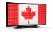 Canadian flag displayed in computer monitor