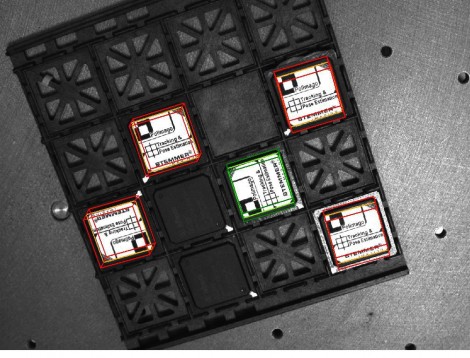 CVB Polimago can be used to determine the position, pose and rotation of the items to be picked in a vision-enabled robotic pick and place application.