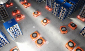 Mobile robots handling logistics in a warehouse could, in the future, communicate with each other via Li-Fi hotspots Mobile robots handling logistics in a warehouse could, in the future, communicate with each other via Li-Fi hotspots