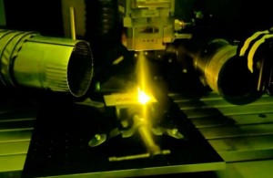 Inside NISTs laser welding booth, a high-power laser melts a piece of metal to form the letters NIST Credit Paul WilliamsNIST Inside NISTs laser welding booth, a high-power laser melts a piece of metal to form the letters NIST Credit Paul WilliamsNIST
