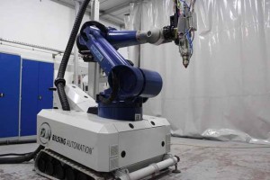 EHLA mobile Bilsing Automation equipped a mobile robot with laser beam source, EHLA processing head and powder feed system This resulted in the worlds first mobile EHLA station Picture Bilsing Automation EHLA mobile Bilsing Automation equipped a mobile robot with laser beam source, EHLA processing head and powder feed system This resulted in the worlds first mobile EHLA station Picture Bilsing Automation