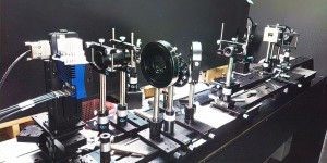 Visible light beam size monitor showing four cables connected to a Mikrotron CXP-12 camera running into a BitFlow Claxon CXP4 PCIe quad frame grabber to achieve 50GBsec data transfer rates Image courtesy of SuperKEKB