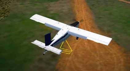 Projecting sensor coverage area