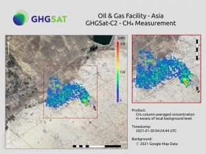 GHGSat-C2 Hugo, the companys third satellite, delivered its first light imagethe satellites first image of a methane plume This key milestone was achieved in less than a week since launch on 24 January 2021