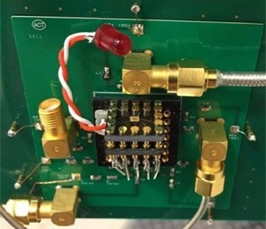 The device works by sending an electrical current through a two-dimensional layer of crystal, trapping electrons in a channel within an area just a few atoms thick Credit Michael Hilke et al