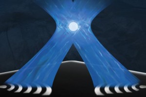 Researchers developed a photonic chip that incorporates precisely designed antennas to manipulate beams of tightly focused, intersecting light, which can rapidly cool a quantum computing system to someday enable greater efficiency and stability Credit Mic