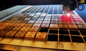 Each pattern piece was cut individually using the Coherent METAbeam 400 Each pattern piece was cut individually using the Coherent METAbeam 400