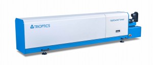 In the OptiCentric Linear made by TRIOPTICS, centration measurement is performed in a horizontal position and without rotation In the OptiCentric Linear made by TRIOPTICS, centration measurement is performed in a horizontal position and without rotation