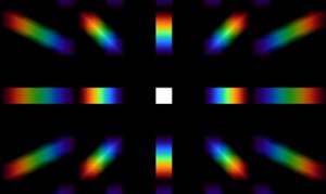 Dispersed image recorded on focal plane of camera Dispersed image recorded on focal plane of camera