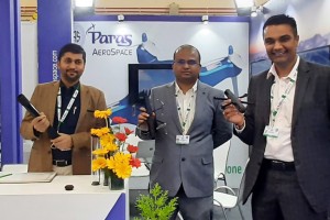 Tiny eye in the sky that sees all Paras Aerospace has indigenously developed a highly capable UAV unmanned aerial vehicle A prototype was unveiled at Aero India 2021 by Anish Mehta, Director, Paras Defence and Space technologies Limited Pankaj Akula, CEO,