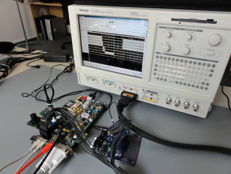 Prototyping board with oscilloscope