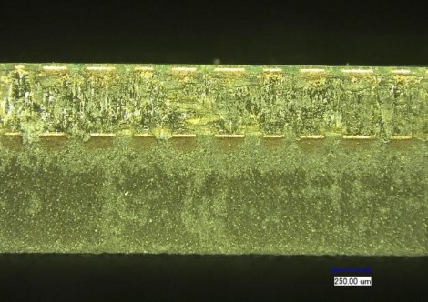 Cross section cut with picosecond laser