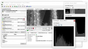 User interface with preview image, data analysis and setting options