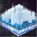 The researchers carefully designed diffractive flat lenses that were then intertwined to create a pixelated view modulator, the optical component that creates the various perspectives for a scene in a light field display A 3D display that creates four vie