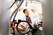 View from the inside of the magneto-optic instrument which helps Yuttapoom Puttisong and his team to develop a protocol in searching for energy loss in singlet fission Thor Balkhed