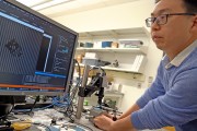 Zhang in the lab